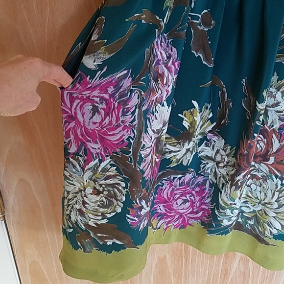 Anthropologie Maeve Silk Floral Dress - Picture 6 of 7